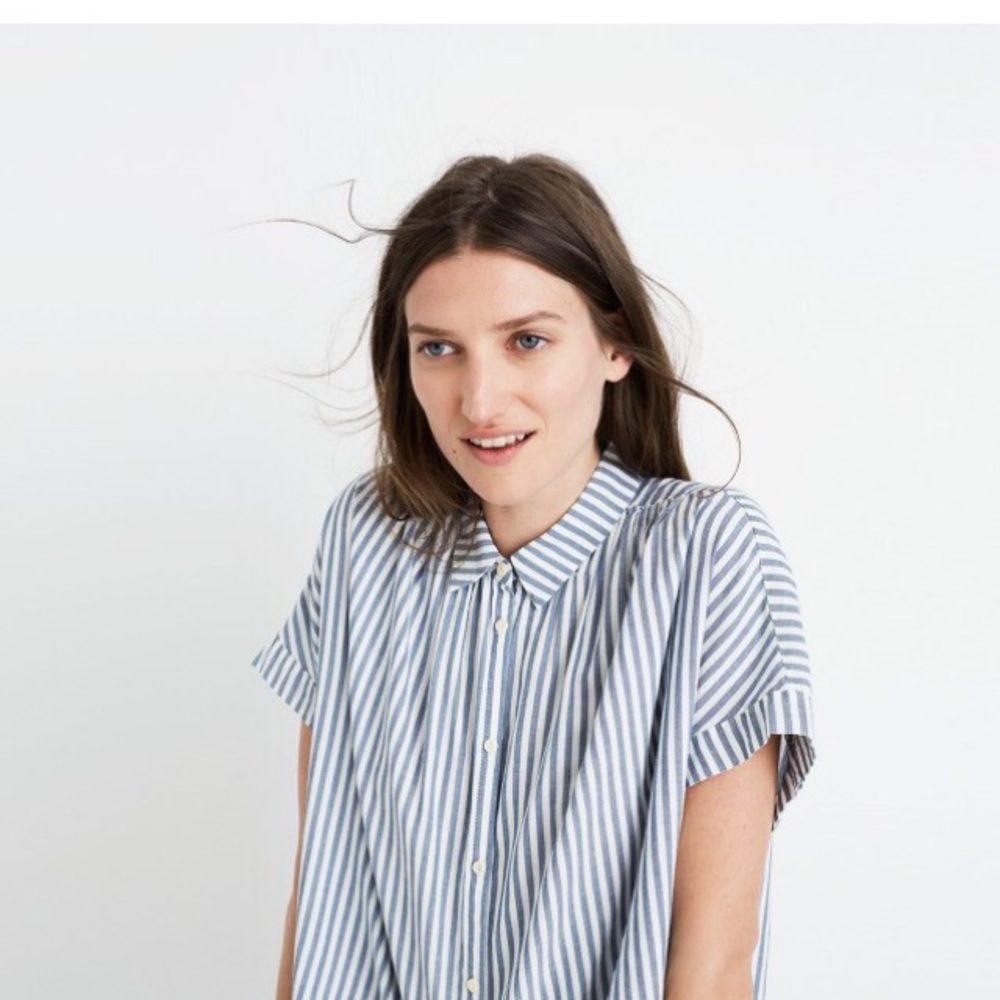 Central Shirt in Chambray Stripe